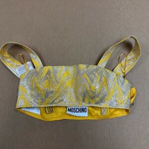 Moschino Glittering Yellow and Silver Bralette